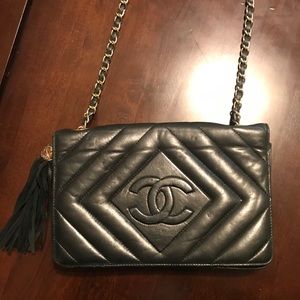 Chanel long strap purse